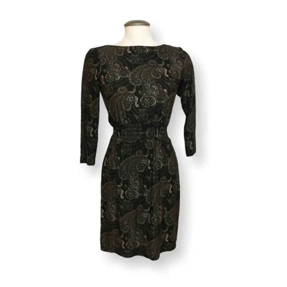 Vintage - Y2K 2000s Jacob Dark Brown Paisley Dress
